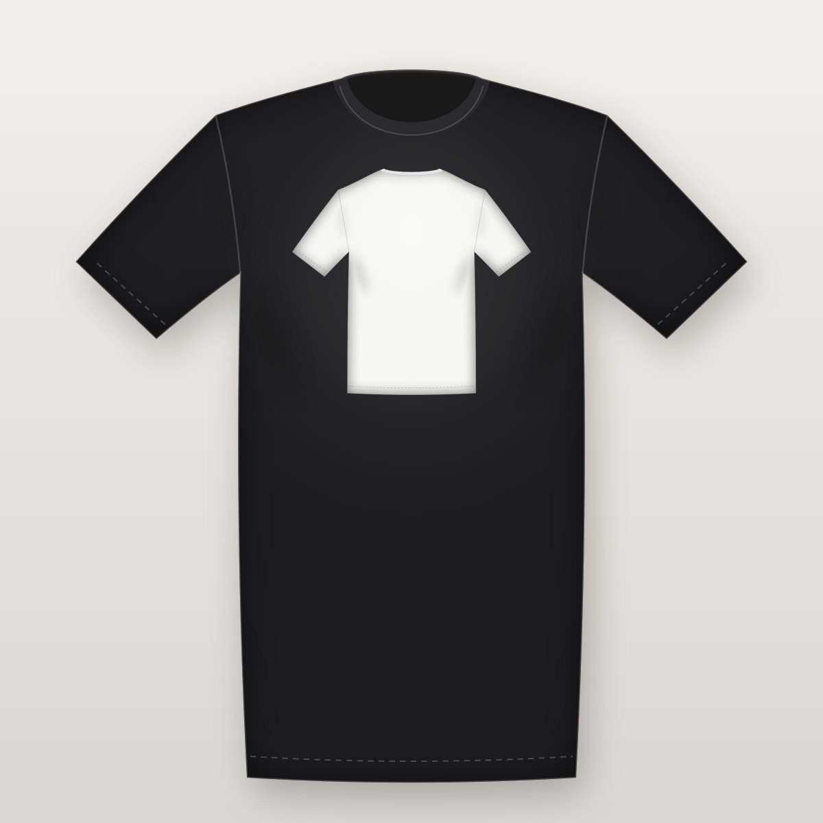 Oversized Back Tee – Black