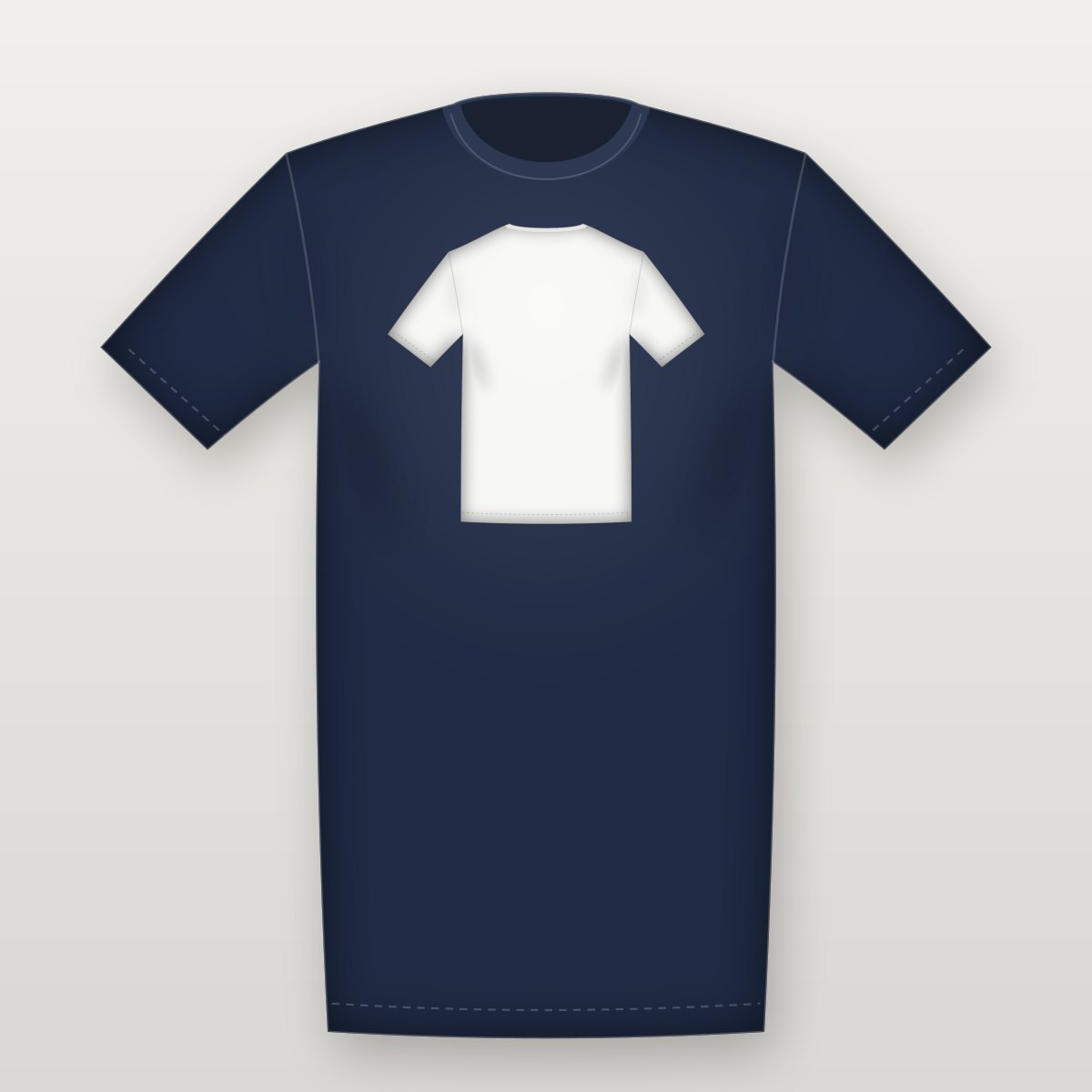 Oversized Back Tee – Navy