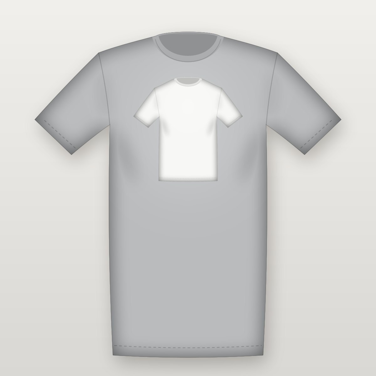 Oversized Front Tee – Heather Grey